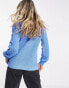 In The Style exclusive knitted high neck bobble detail jumper in blue