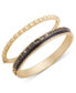 ფოტო #2 პროდუქტის Gold-Tone 2-Pc. Set Stone & Enamel Bangle Bracelet, Created for Macy's