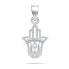 Фото #1 товара Silver pendant with clear zircons Hand of Fatima PT134W