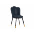 Фото #4 товара Кресло оболочка Синий Чёрный Позолоченный Сталь 53 x 58 x 67 cm (2 штук)