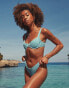 Фото #2 товара 4th & Reckless X Amaka Hamelijnck Elsie crinkle high rise bikini bottom in cornflower blue