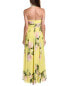 Фото #2 товара Mikael Aghal Halter Gown Women's Yellow 10