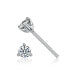 Gv Sterling Silver Cubic Zirconia Solitaire Stud Earrings