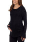 ფოტო #1 პროდუქტის Women's Long-Sleeve Snap-Front Maternity Top