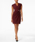 Charter Club Women's Faux Wrap Dress Wineberry Size XL