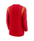 ფოტო #2 პროდუქტის Men's Red Kansas City Chiefs Sideline Tonal Logo Performance Player Long Sleeve T-shirt