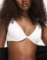 Фото #4 товара Hollister ribbed underwire co-ord bikini top in white