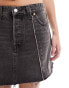 Levi's Recrafted icon denim skirt in black grey wash