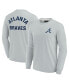 Фото #4 товара Men's and Women's Gray Atlanta Braves Super Soft Long Sleeve T-shirt