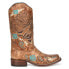 Фото #2 товара Corral Boots Floral Inlay Embroidery Iridescent Square Toe Cowboy . Womens Size