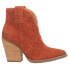 Фото #1 товара Dingo Flannie Pointed Toe Chelsea Booties Womens Orange Casual Boots DI342-220