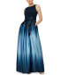 ფოტო #1 პროდუქტის Ombré Satin Bow Sash Gown