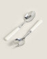 Set of stainless steel salad cutlery (set of 2)