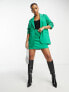 Фото #1 товара Monki co-ord mix and match oversized blazer in green