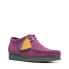 Фото #6 товара Clarks Wallabee 26168860 Mens Purple Suede Oxfords & Lace Ups Casual Shoes