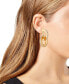 Фото #3 товара Gold-Tone Pavé Linked Circle Drop Earrings