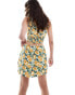 Фото #5 товара Abercrombie & Fitch co-ord linen blend skort in lemon print