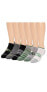 Men's 6 Pack Pickle ball Ankle Socks, Black/Green, One Size