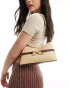 ASOS DESIGN straw buckle shoulder bag in natural