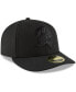 ფოტო #2 პროდუქტის Men's Black Tampa Bay Buccaneers Historic Logo Black on Black Low Profile 59FIFTY II Fitted Hat