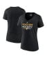 ფოტო #1 პროდუქტის Women's Black Pittsburgh Penguins Authentic Pro V-Neck T-shirt