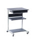 Rolling Laptop Cart With Storage, Graphite