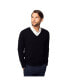 ფოტო #2 პროდუქტის Bellemere Men's Solid V-Neck Merino Sweater