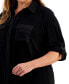 Plus Size Collared Convertible Utility Top