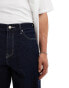 ASOS DESIGN baggy jeans in indigo with contrast stitch