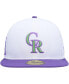 Фото #3 товара Men's White Colorado Rockies 25th Anniversary Side Patch 59FIFTY Fitted Hat
