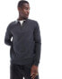 Фото #1 товара Selected Homme half zip long sleeve polo shirt in grey