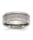 ფოტო #1 პროდუქტის Titanium Grey Carbon Fiber Inlay Wedding Band Ring
