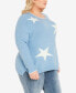 Фото #3 товара Plus Size Miley Star Round Neck Sweater