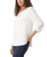Petite Eyelet-Embroidered Tie-Neck Tunic Top