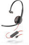 Фото #1 товара Poly Blackwire C3215 - Headset - Head-band - Office/Call center - Black - Monaural - Volume + - Volume -