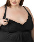 ფოტო #2 პროდუქტის Plus Size Lucille Lace Nursing Nightgown - With Clip Down Cups