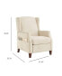 Wingback Fabric Push Back Recliner with Rivet Detailing