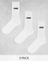 ASOS 4505 Icon 3 pack anti bacterial crew sport socks in white