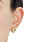 Фото #2 товара Yinyang Design Polished Stud Earrings in 14k Two-Tone Gold, Created for Macy's