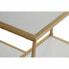Вспомогательный стол DKD Home Decor Позолоченный Металл MDF Белый (50 x 40 x 55,5 cm)