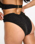 Ann Summers La Isla Bonita high waist tie bikini bottom with back diamante detailing in black