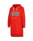 ფოტო #2 პროდუქტის Women's Red Wisconsin Badgers Take a Knee Raglan Hooded Sweatshirt Dress