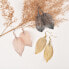 Copper earrings Laurel leaves Laurel