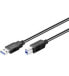 Фото #1 товара Wentronic USB 3.0 SuperSpeed Cable - Black - 0.25 m - 0.25 m - USB A - USB B - USB 3.2 Gen 1 (3.1 Gen 1) - 5000 Mbit/s - Black