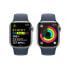 Apple Watch Series 9 Edelstahl Silber"Silber 41 mm M/L (150-200 mm Umfang) Sturmblau GPS + Cellular