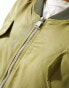 Фото #4 товара ONLY cropped high shine bomber jacket in khaki