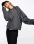 Фото #1 товара ASOS DESIGN oversized sweat with raglan detail in black