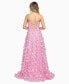 Фото #2 товара Juniors' Butterfly Flower Applique Strapless Gown