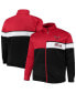 Men's Red, Black Chicago Bulls Big and Tall Pieced Body Full-Zip Track Jacket