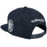 Фото #4 товара Mitchell & Ness NBA Brooklyn Nets Team Script 2.0 Snapback Nets Cap HHSS3280-BNEYYPPPBLCK